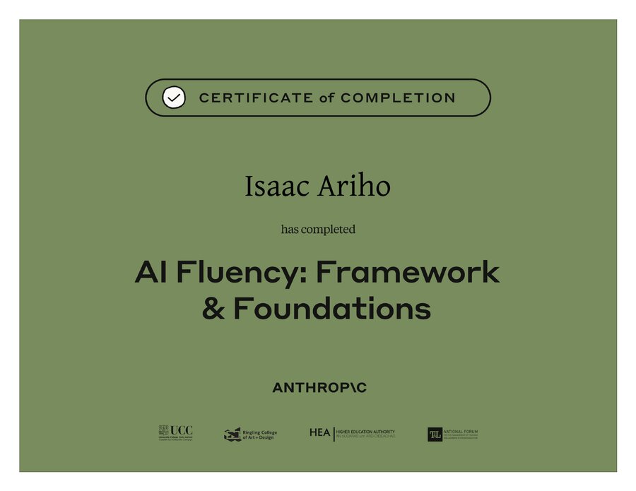 Anthropic AI Fluency Foundations certificate